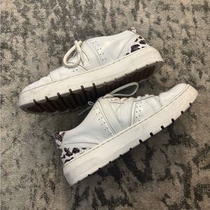 Vionic White Sneakers with Snakeskin Accent